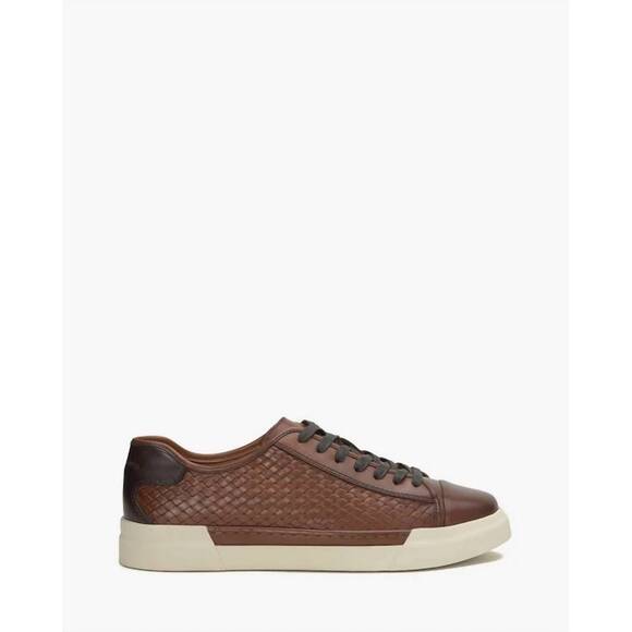 NEW VINCE CAMUTO men's raigan woven sneaker in cuero/mocha